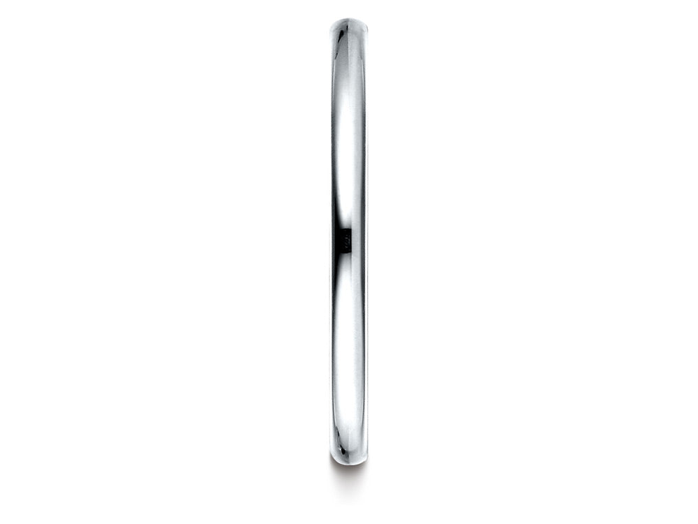 Benchmark® Platinum 2mm Slightly Domed Standard Comfort-fit Wedding Band / Ring