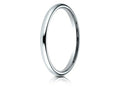 Benchmark® Platinum 2mm Slightly Domed Standard Comfort-fit Wedding Band / Ring