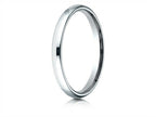 Benchmark® Platinum 2.5mm Slightly Domed Standard Comfort-fit Wedding Band / Ring