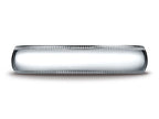 Benchmark® Platinum 5mm Slightly Domed Super Light Comfort-fit Wedding Band / Ring With Milgrain
