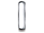 Benchmark® Platinum 6mm Slightly Domed Super Light Comfort-fit Wedding Band / Ring With Milgrain