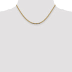 FJC Finejewelers 14 kt Yellow Gold 2.75mm Tri-color Rhodium Pavé Valentino Chain