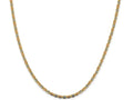 FJC Finejewelers 14 kt Yellow Gold 2.75mm Tri-color Rhodium Pavé Valentino Chain