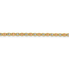 FJC Finejewelers 14 kt Yellow Gold 2.75mm Tri-color Rhodium Pavé Valentino Chain