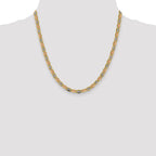 FJC Finejewelers 14 kt Yellow Gold 4.65mm Tri-color Rhodium Pavé Valentino Chain