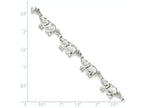 FJC Finejewelers Sterling Silver Elephants Bracelet