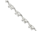 FJC Finejewelers Sterling Silver Elephants Bracelet