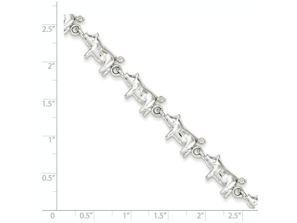 FJC Finejewelers Sterling Silver Pig Bracelet
