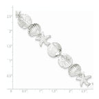 FJC Finejewelers Sterling Silver Seashells Bracelet