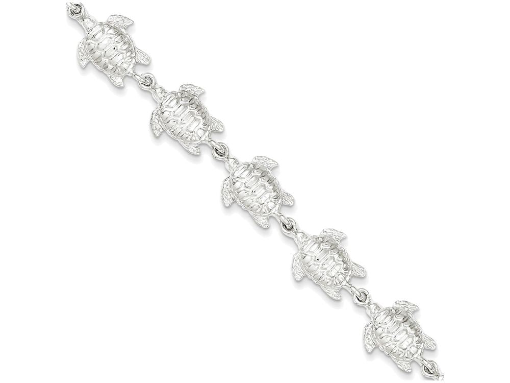 FJC Finejewelers Sterling Silver Sea Turtles Bracelet