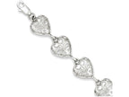 FJC Finejewelers Sterling Silver Heart Bracelet