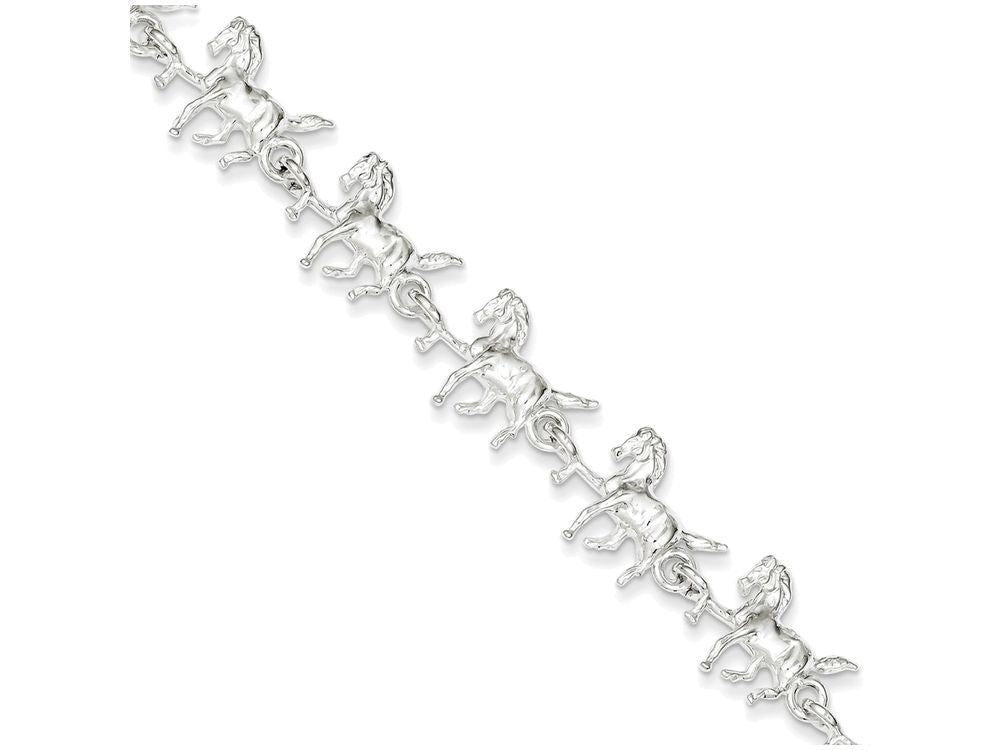 FJC Finejewelers Sterling Silver Horses Bracelet