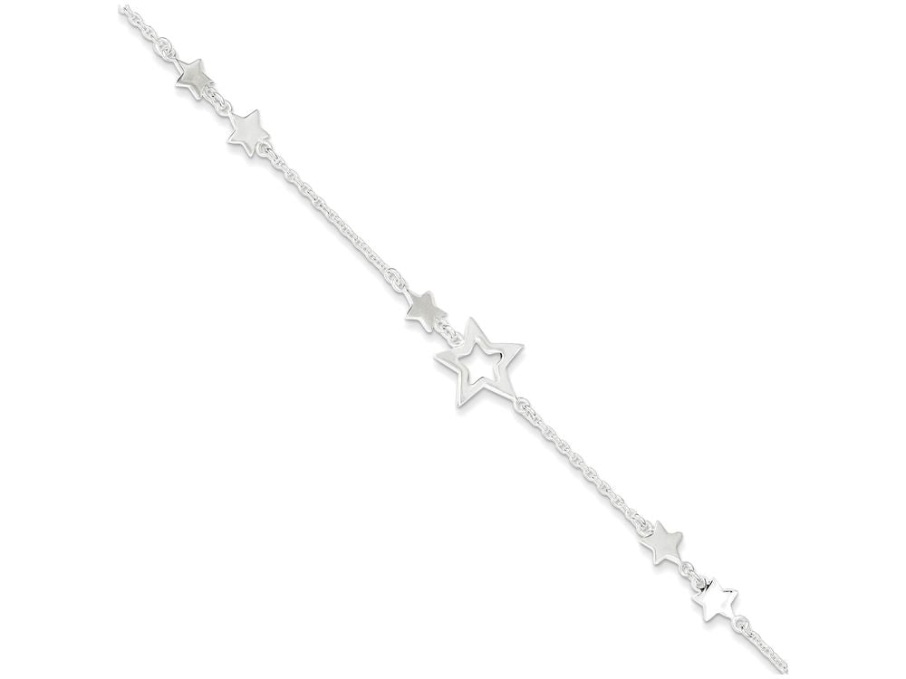 FJC Finejewelers Sterling Silver Star Bracelet
