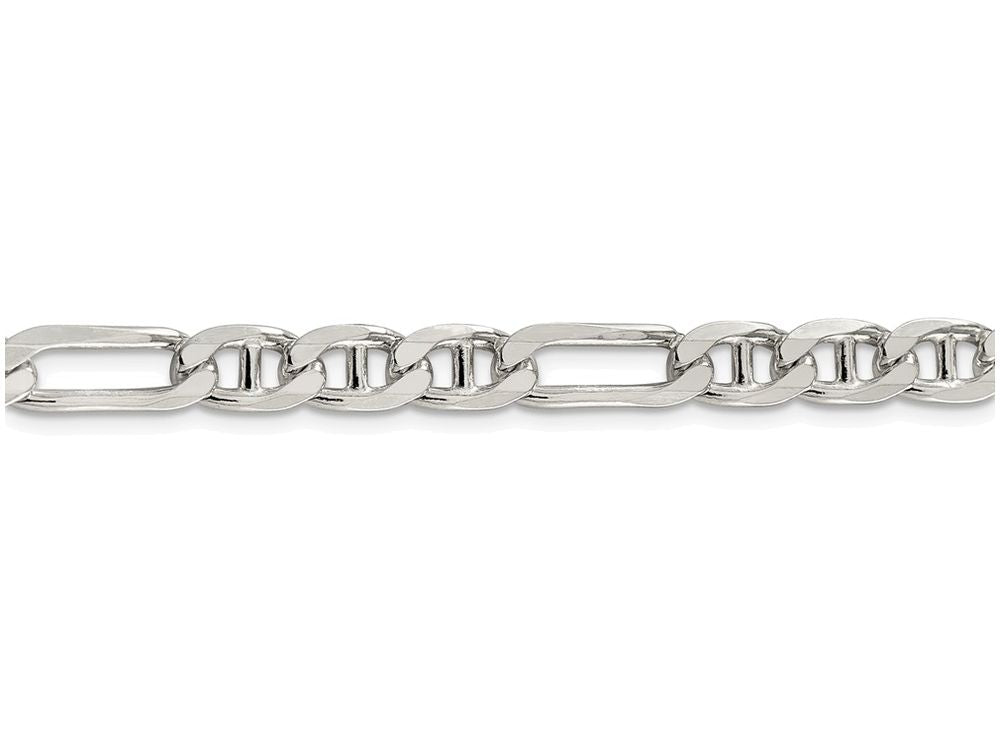 FJC Finejewelers 18 Inch Sterling Silver 6.5mm Figaro Anchor Chain Necklace