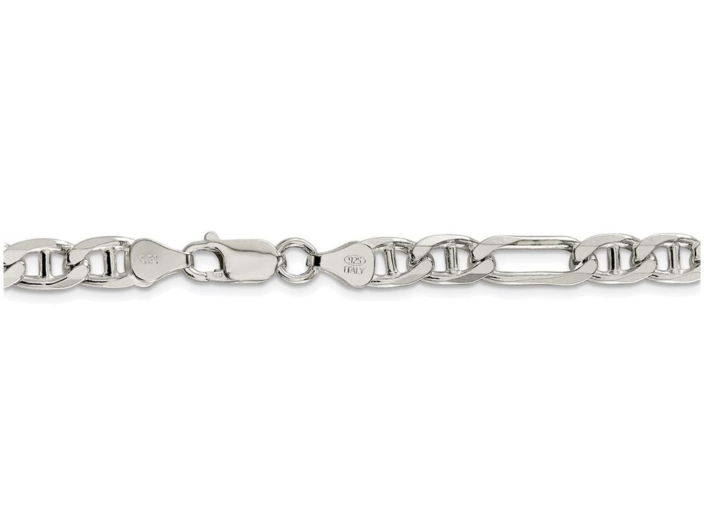 FJC Finejewelers 18 Inch Sterling Silver 6.5mm Figaro Anchor Chain Necklace