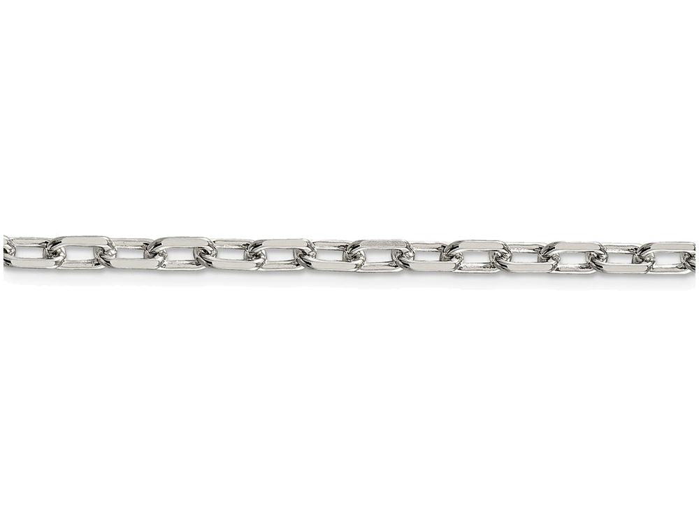 FJC Finejewelers 18 Inch Sterling Silver bright-cut Open Link Cable Chain Necklace