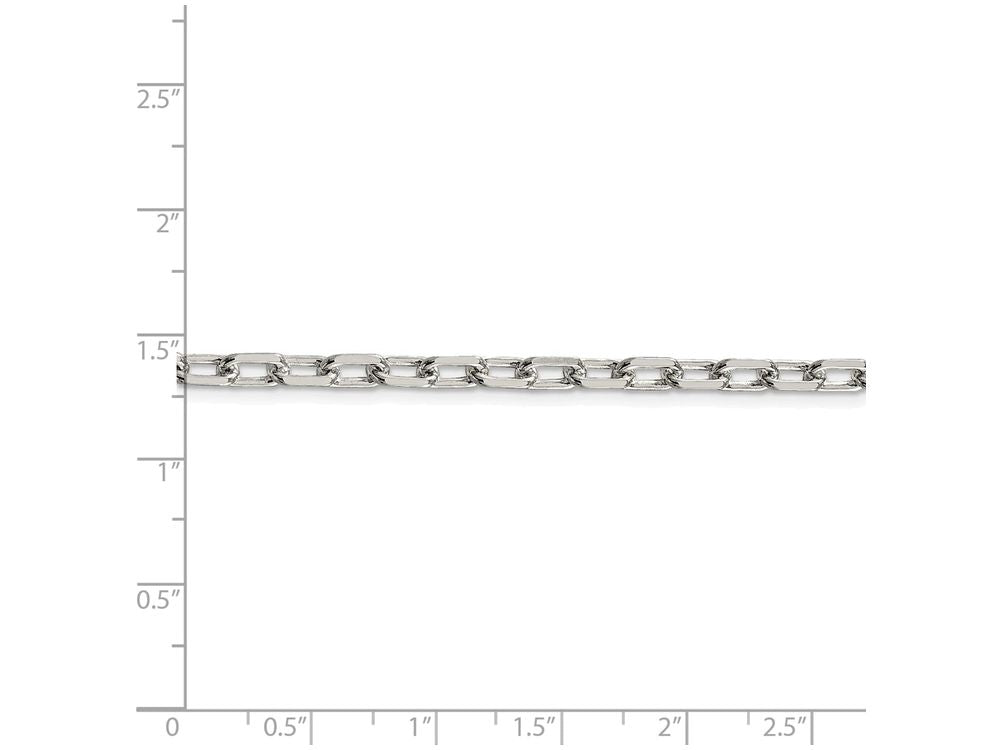 FJC Finejewelers 18 Inch Sterling Silver bright-cut Open Link Cable Chain Necklace