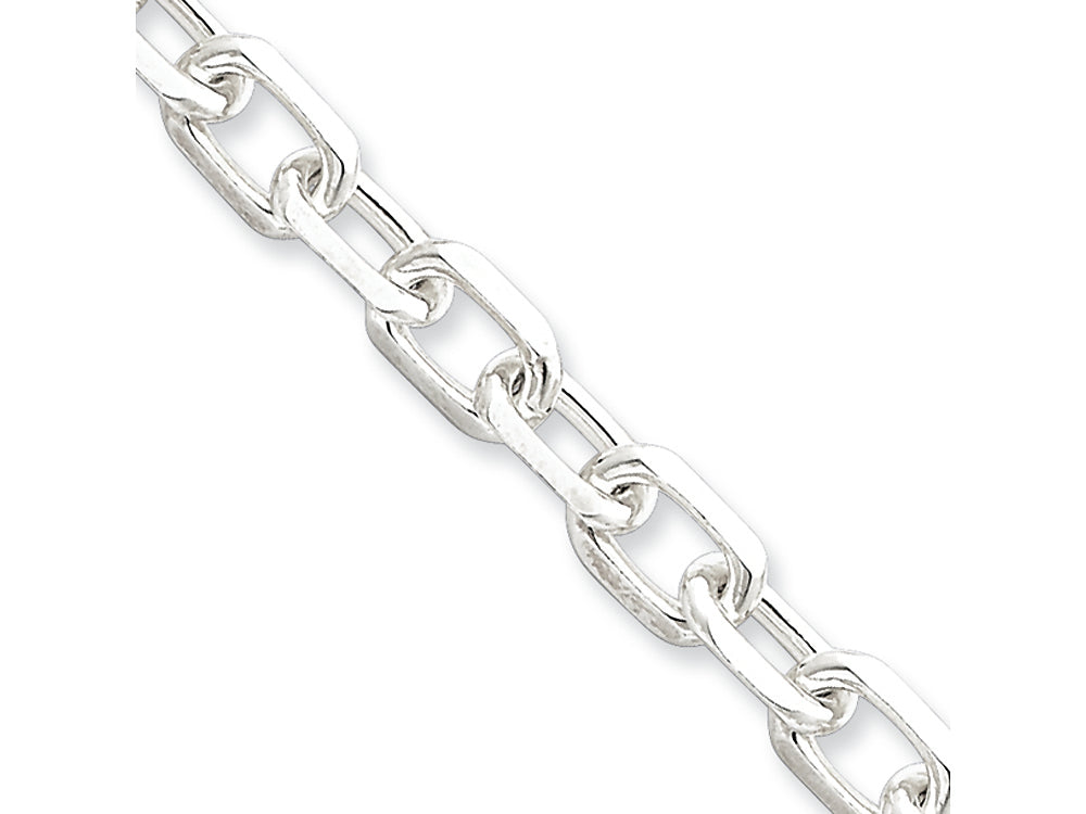 FJC Finejewelers 8 Inch Sterling Silver bright-cut Open Link Cable Chain Bracelet Necklace