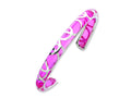 FJC Finejewelers Sterling Silver 8.5mm Polished Pink Resin Cuff Bangle Bracelet