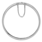 FJC Finejewelers Sterling Silver Rhodium-Plated 7mm Fancy Hinged Bangle Bracelet (Hollow)