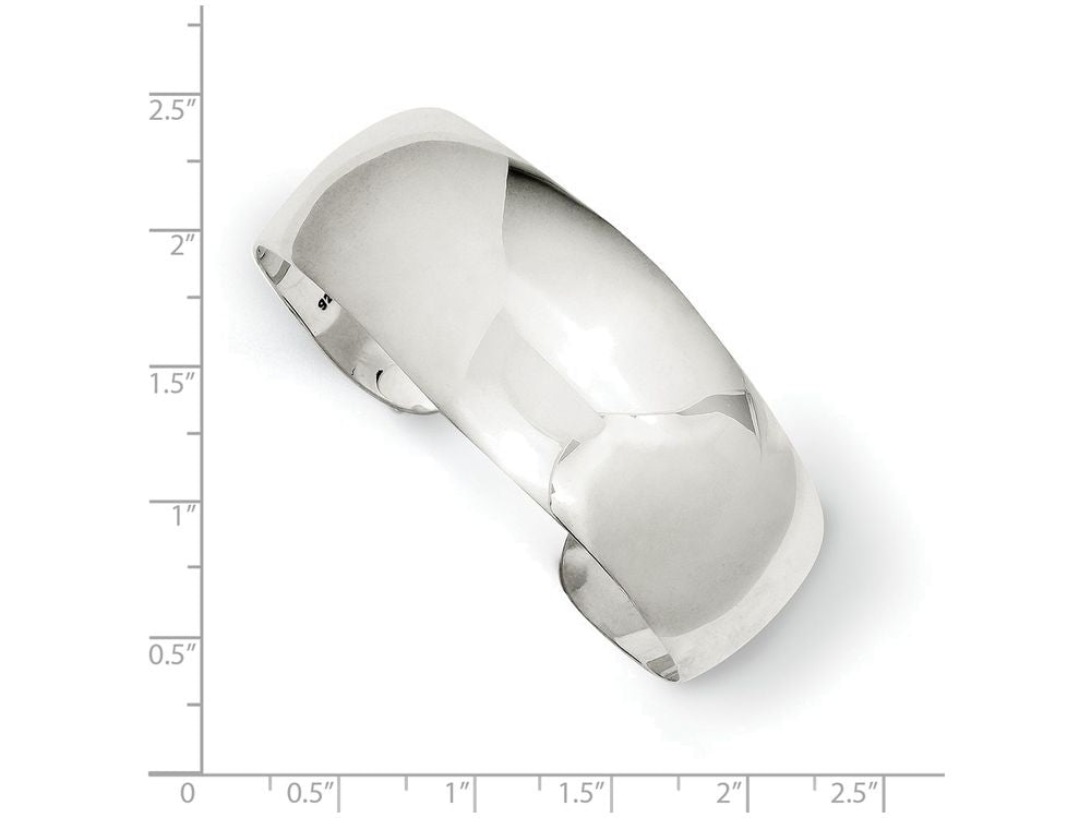 FJC Finejewelers Sterling Silver Solid Polished Plain Cuff Bangle Bracelet