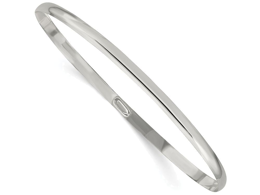 FJC Finejewelers Sterling Silver 3mm Solid Polished Plain Slip-on Bangle Bracelet