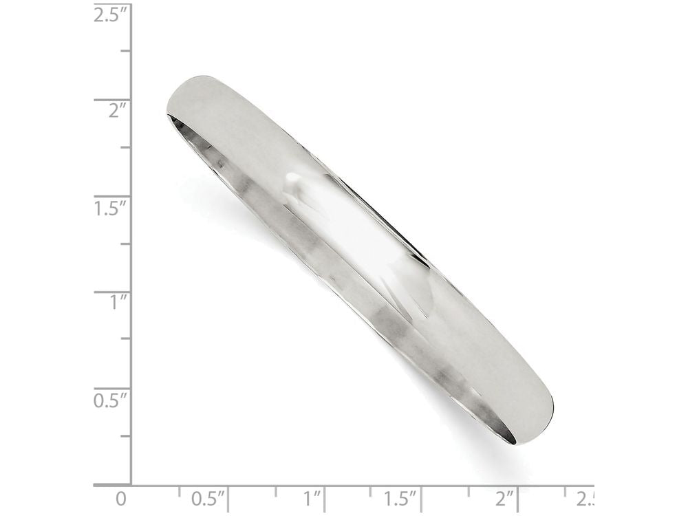 FJC Finejewelers Sterling Silver 7mm Solid Polished Plain Slip-on Bangle Bracelet