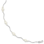 FJC Finejewelers Sterling Silver Spiral And Pearl Bracelet