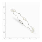 FJC Finejewelers Sterling Silver Spiral And Pearl Bracelet