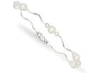 FJC Finejewelers Sterling Silver Spiral And Pearl Bracelet