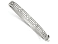 FJC Finejewelers Sterling Silver Cubic Zirconia Hinged Bangle