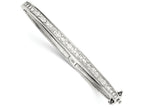 FJC Finejewelers Sterling Silver Cubic Zirconia Hinged Bangle