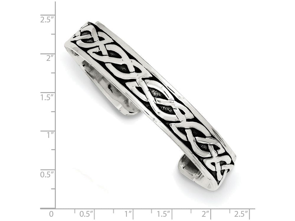 FJC Finejewelers Sterling Silver 12.5mm Cuff Bangle Bracelet