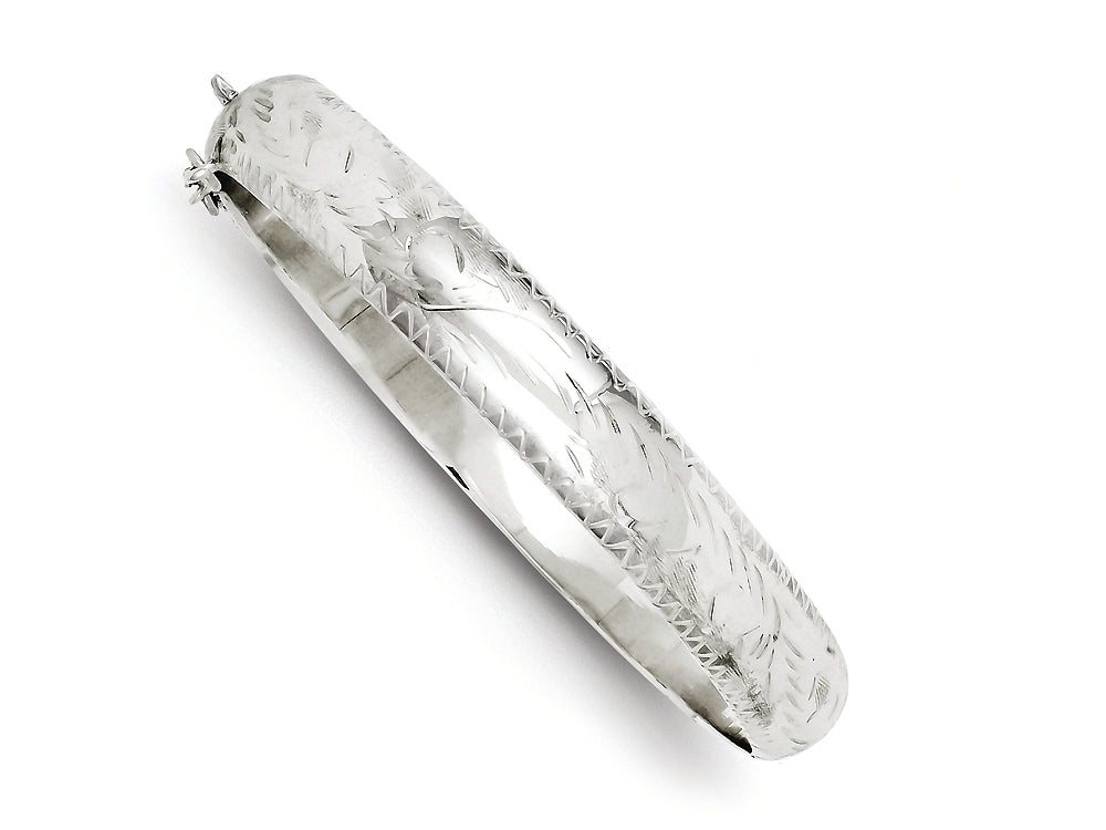 FJC Finejewelers Sterling Silver 10.25mm Bangle Bracelet