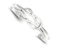 FJC Finejewelers Sterling Silver Knot Design Cuff Bangle