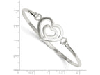 FJC Finejewelers Sterling Silver Heart Within A Heart Bangle Bracelet