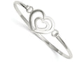 FJC Finejewelers Sterling Silver Heart Within A Heart Bangle Bracelet