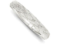 FJC Finejewelers Sterling Silver 10mm Polished Bright Cut and Textured Bangle