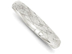 FJC Finejewelers Sterling Silver 10mm Polished Bright Cut and Textured Bangle