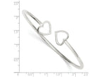 FJC Finejewelers Sterling Silver Polished Heart Cuff Bangle