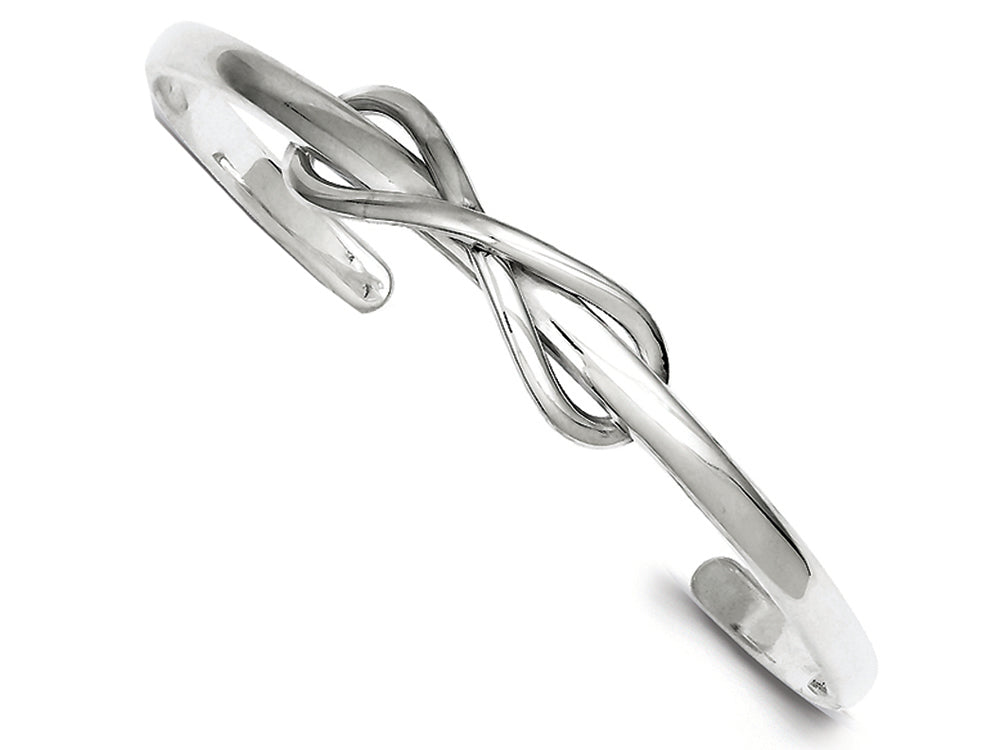 FJC Finejewelers Sterling Silver Polished Infinity Design Cuff Bangle
