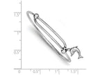 FJC Finejewelers Sterling Silver Rhodium Plated Polished Dolphin Baby Bangle