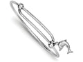 FJC Finejewelers Sterling Silver Rhodium Plated Polished Dolphin Baby Bangle