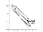 FJC Finejewelers Sterling Silver Rhodium Plated Polished Flower Baby Bangle