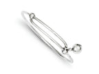 FJC Finejewelers Sterling Silver Rhodium Plated Polished Jingle Bell Baby Bangle