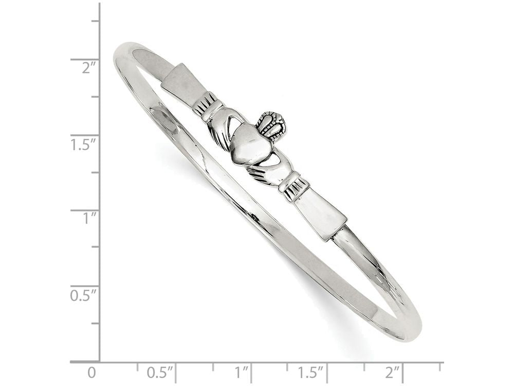 FJC Finejewelers Sterling Silver Claddaugh Bangle