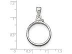 FJC Finejewelers Sterling Silver 19.1 X 1.5mm $0.01 Bright Cut Coin Bezel Pendant Necklace - Chain Included