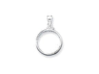 FJC Finejewelers Sterling Silver 21.1 X 2mm $0.05 Bright Cut Coin Bezel Pendant Necklace - Chain Included