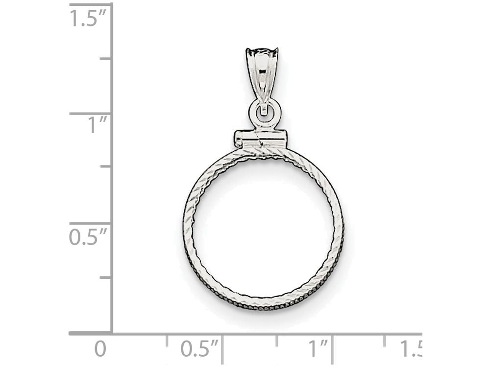 FJC Finejewelers Sterling Silver 18 X 1.2mm $0.10 Bright Cut Coin Bezel Pendant Necklace - Chain Included
