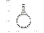 FJC Finejewelers Sterling Silver 18 X 1.2mm $0.10 Bright Cut Coin Bezel Pendant Necklace - Chain Included
